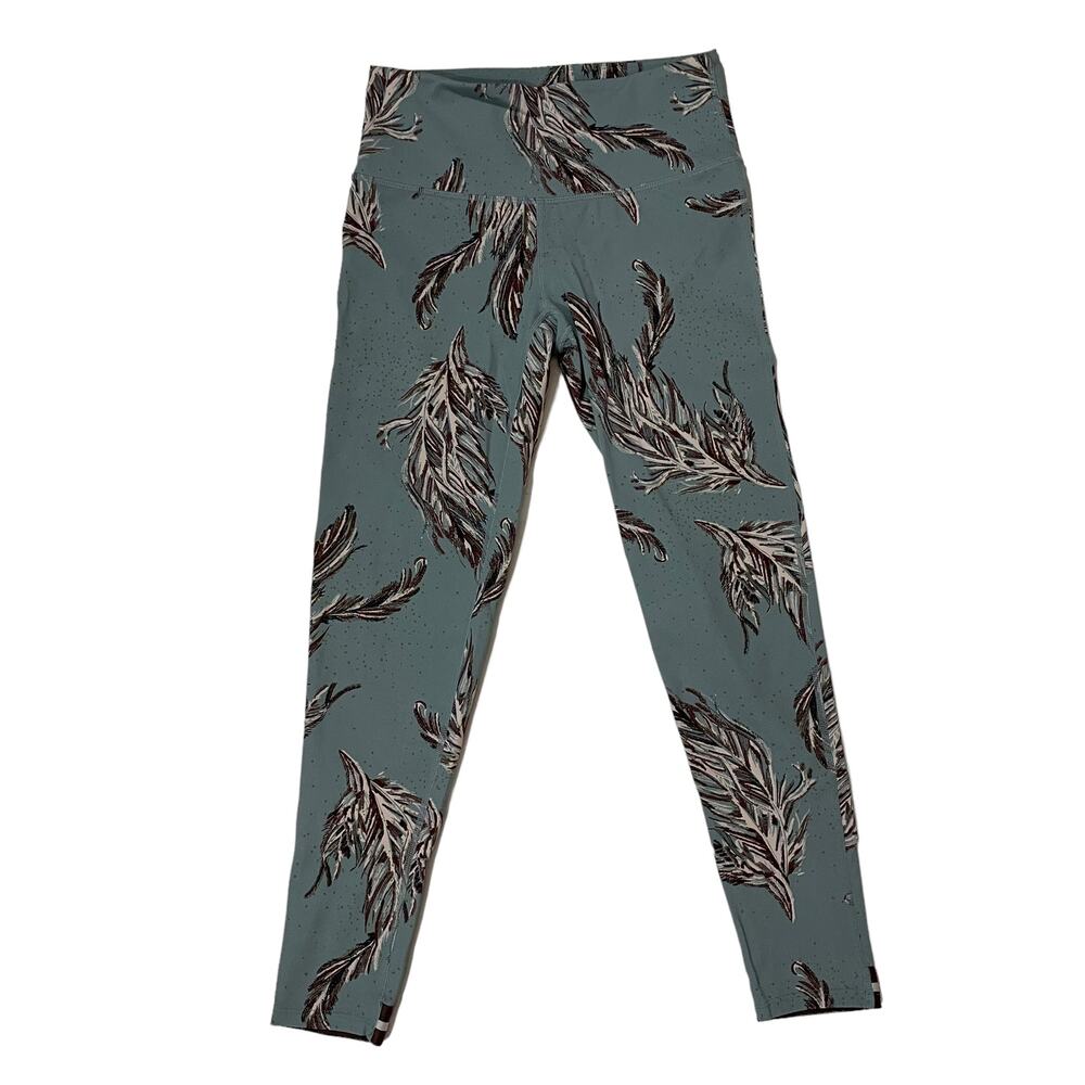 Free People Movement Movement Serene Feather Printed 7/8 Yoga Leggings - XS
